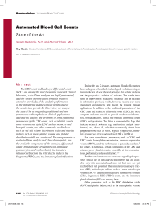 Automated Blood Cell Counts State of the Art