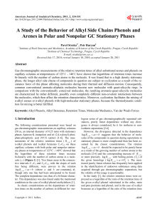 A Study of the Behavior of Alkyl Side Chains Phenols and Arenes in