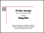Probe design for microarrays using OligoWiz