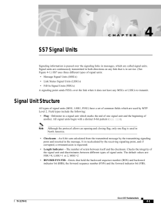 SS7 Signal Units