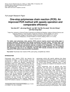 One-stop polymerase chain reaction (PCR): An improved PCR