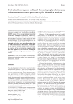 Derivatization reagents in liquid chromatography/electrospray