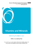 Vitamins and minerals - University Hospitals Birmingham NHS