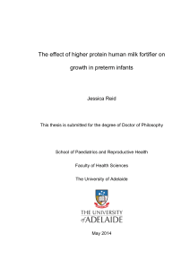 The effect of higher protein human milk fortifier on growth in preterm
