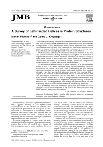 A Survey of Left-handed Helices in Protein Structures