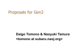 Proposals for Gen2