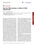 Ray Wu, fifth business or father of DNA sequencing? | SpringerLink