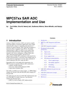 AN4881, MPC57xx SAR ADC Implementation and Use