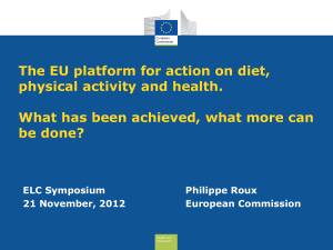 Slide 1 - Federation of European Specialty Food Ingredients Industries