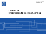 Lecture 12 Introduction to Machine Learning
