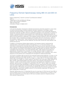 Frequency-Domain Spectroscopy Using 280 nm and 300 nm