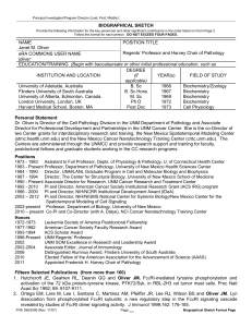 PHS 398 (Rev. 9/04), Biographical Sketch Format Page