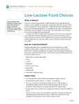 PE326 Low-Lactose Food Choices