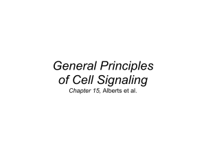 General Principles of Cell Signaling