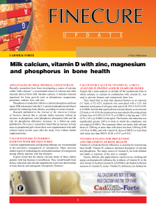 Bone health by Milk calcium, vitamin D with zinc, magnesium and