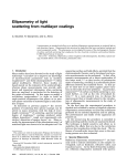Ellipsometry of light scattering from multilayer coatings