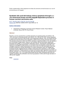 Synthetic bile acid derivatives induce apoptosis through a c