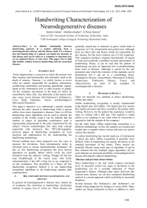 Handwriting Characterization of Neurodegenerative diseases