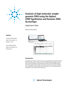 Analysis of high molecular weight genomic DNA using the Agilent