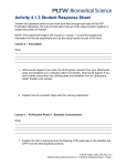 Activity 4.1.3 Student Response Sheet