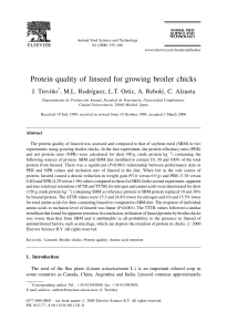 Protein quality of linseed for growing broiler chicks