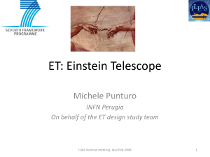 ET: Einstein Telescope