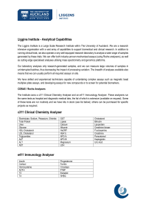 Liggins Institute - Analytical Capabilities - Wiki