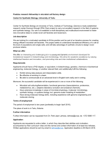 Postdoc research fellowship in microbial cell factory