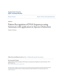 Pattern Recognition of DNA Sequences using Automata with