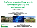 Bovine rumen microbiome and its role in feed efficiency and