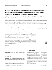 In vitro and in vivo structure and activity relationship analysis of