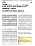 GABAergic analgesia: new insights from mutant mice and subtype