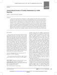 Transcriptional Control of Cellular Metabolism by