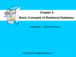 Basic Concepts of Relational Database