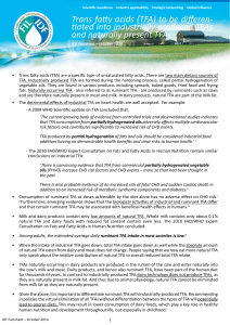 Trans fatty acids - International Dairy Federation