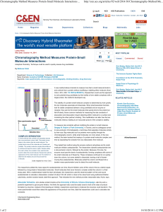 Chromatography Method Measures Protein