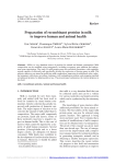 Preparation of recombinant proteins in milk to improve human and