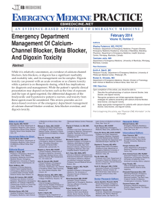 Emergency Department Management Of Calcium