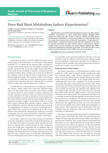 Does Red Meat Metabolism Induce Hypertension?