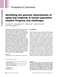 Identifying the genomic determinants of aging and longevity in