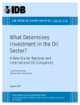 What Determines Investment in the Oil Sector?