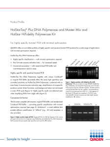 HotStarTaq® Plus DNA Polymerase and Master Mix and