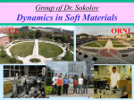 A. Sokolov: Dynamics in Soft Materials