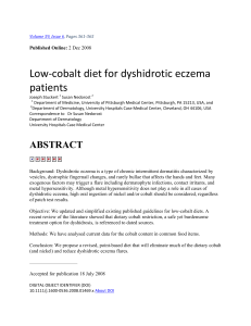 Low-cobalt diet for dyshidrotic eczema patients - PIEL