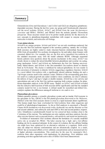 Summary Summary Glutaredoxins (Grx) and Glyoxalases 1 and 2