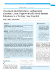 Treatment and Outcome of Carbapenem- Resistant Gram