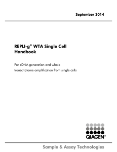 REPLI-g WTA Single Cell Handbook