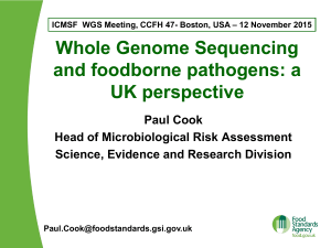 Whole Genome Sequencing and foodborne pathogens: a UK