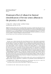 Dominant effect of ethanol in thermal destabilization of