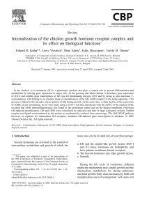 Internalization of the chicken growth hormone receptor complex and